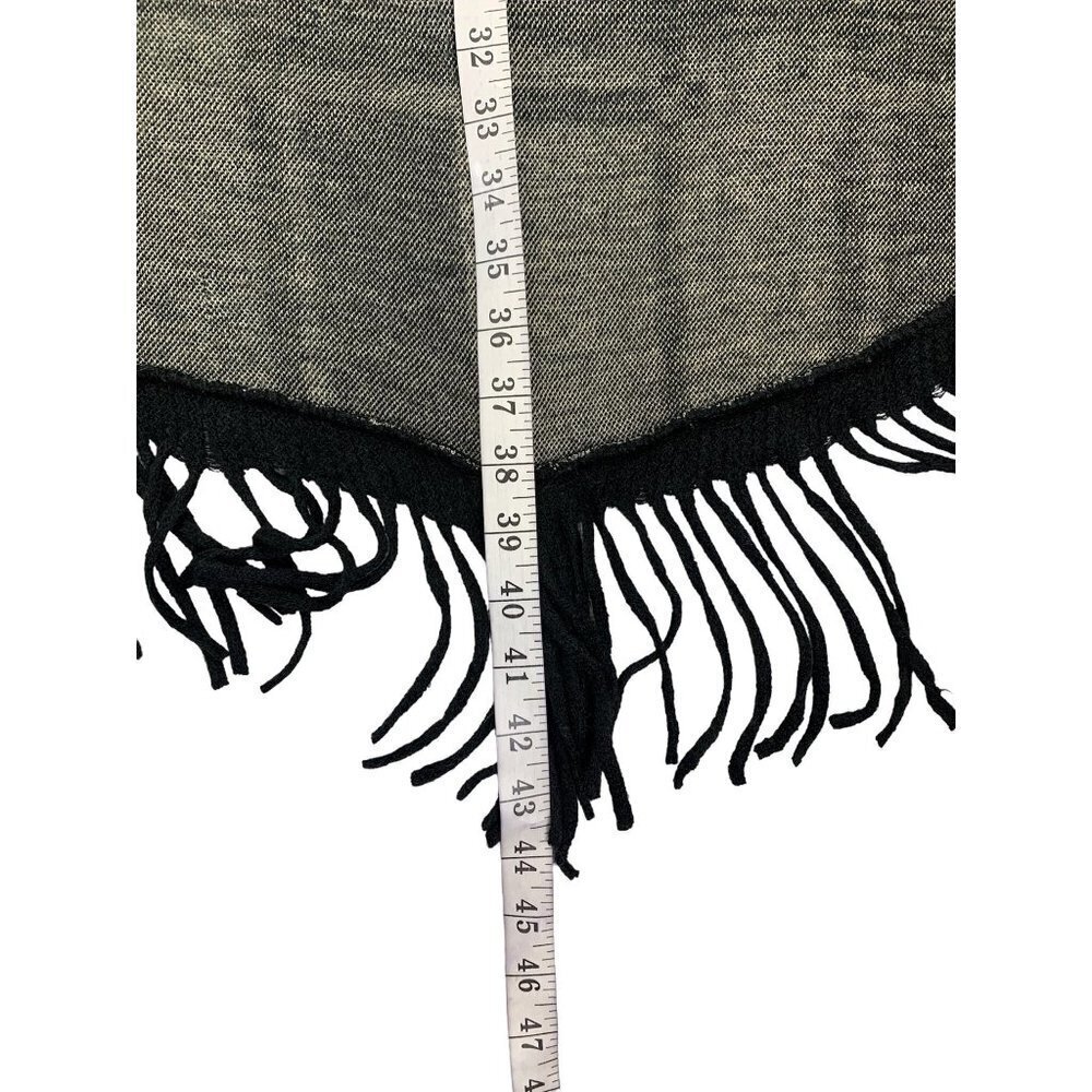 Women's Black & Tan Fuzzy Neck Cape - Picture 3 of 5